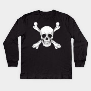 Jolly Roger - Deaths Head Pirate Skull Kids Long Sleeve T-Shirt